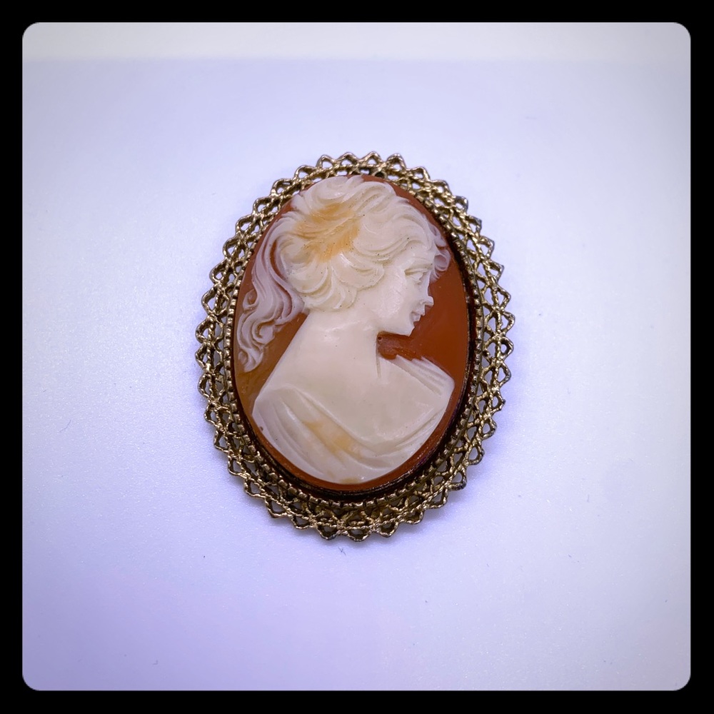 Vintage Jewelry | Cameo Brooch